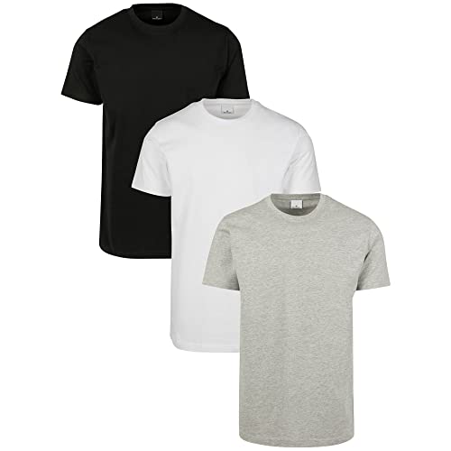 Urbandreamz Herren T-Shirt 3-Pack Black + White + Grey L von Urbandreamz