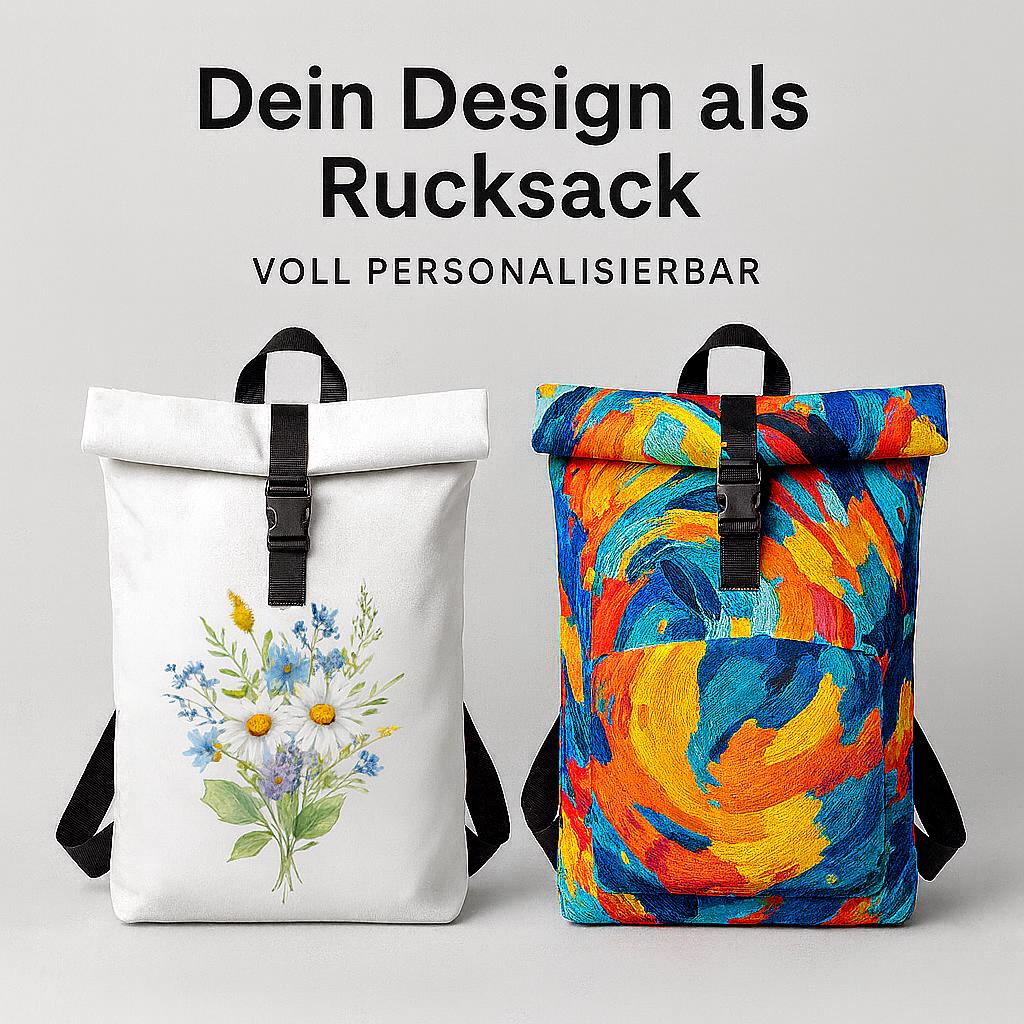 Dein Design Als Rucksack - Voll Personalisierbar | Custom Rolltop Mit All-Over-Druck Dein Design Als Rucksack - Voll Personalisierbar | Custom Rolltop Mit All-Over-Druck von UrbansLoeweDesigns