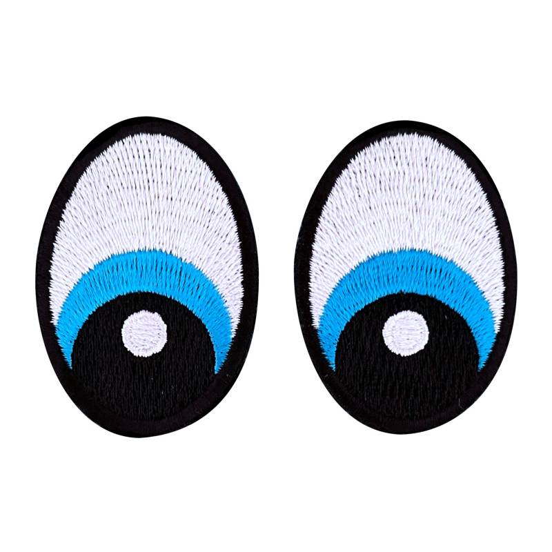 Urbanski Patch 2 Comic Augen | 1 Paar Zum Aufbügeln 5 X 3, 5 cm | Aufnäher Applikation Bügelbild von UrbanskiShop