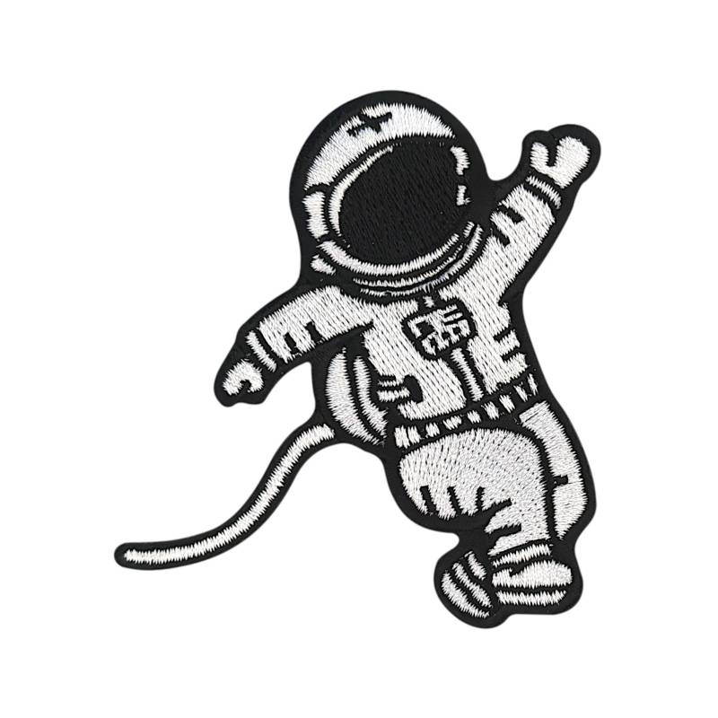 Urbanski Patch Astronaut Im Weltall Raumschiff Rakete Planet Zum Aufbügeln 7, 5 X 7 cm | Aufnäher Applikation Bügelbild von UrbanskiShop