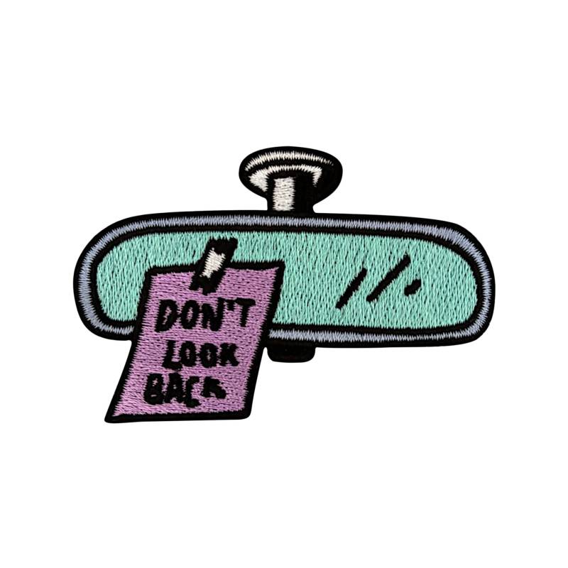 Urbanski Patch Don't Look Back Spiegel Zum Aufbügeln 5 X 7, 6 cm | Aufnäher Applikation Bügelbild von UrbanskiShop