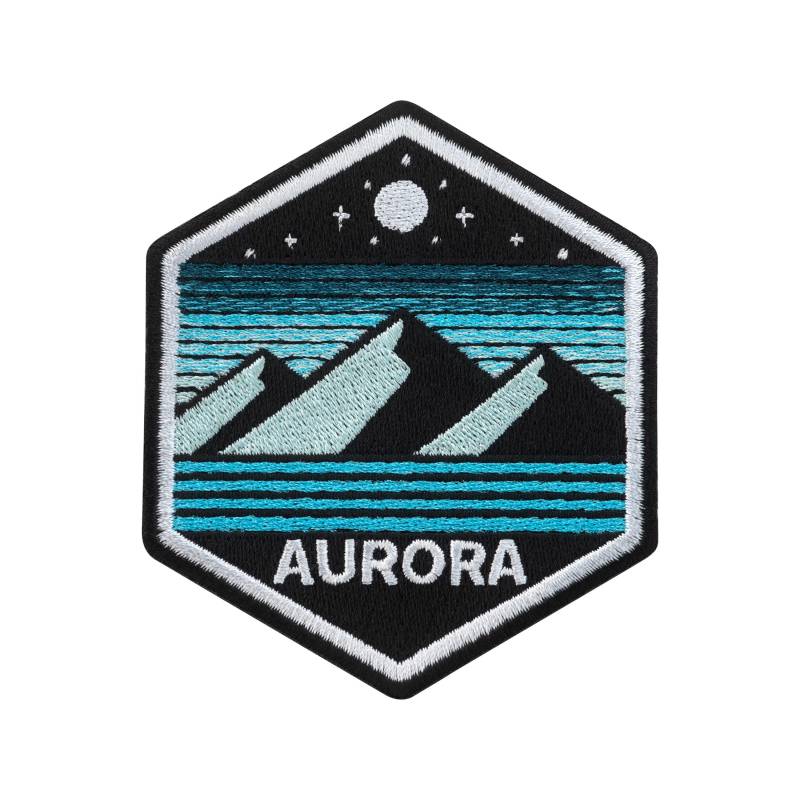 Urbanski Patch Nordlichter Aurora Borealis Zum Aufbügeln 9 X 7, 8 cm | Aufnäher Applikation Bügelbild von UrbanskiShop