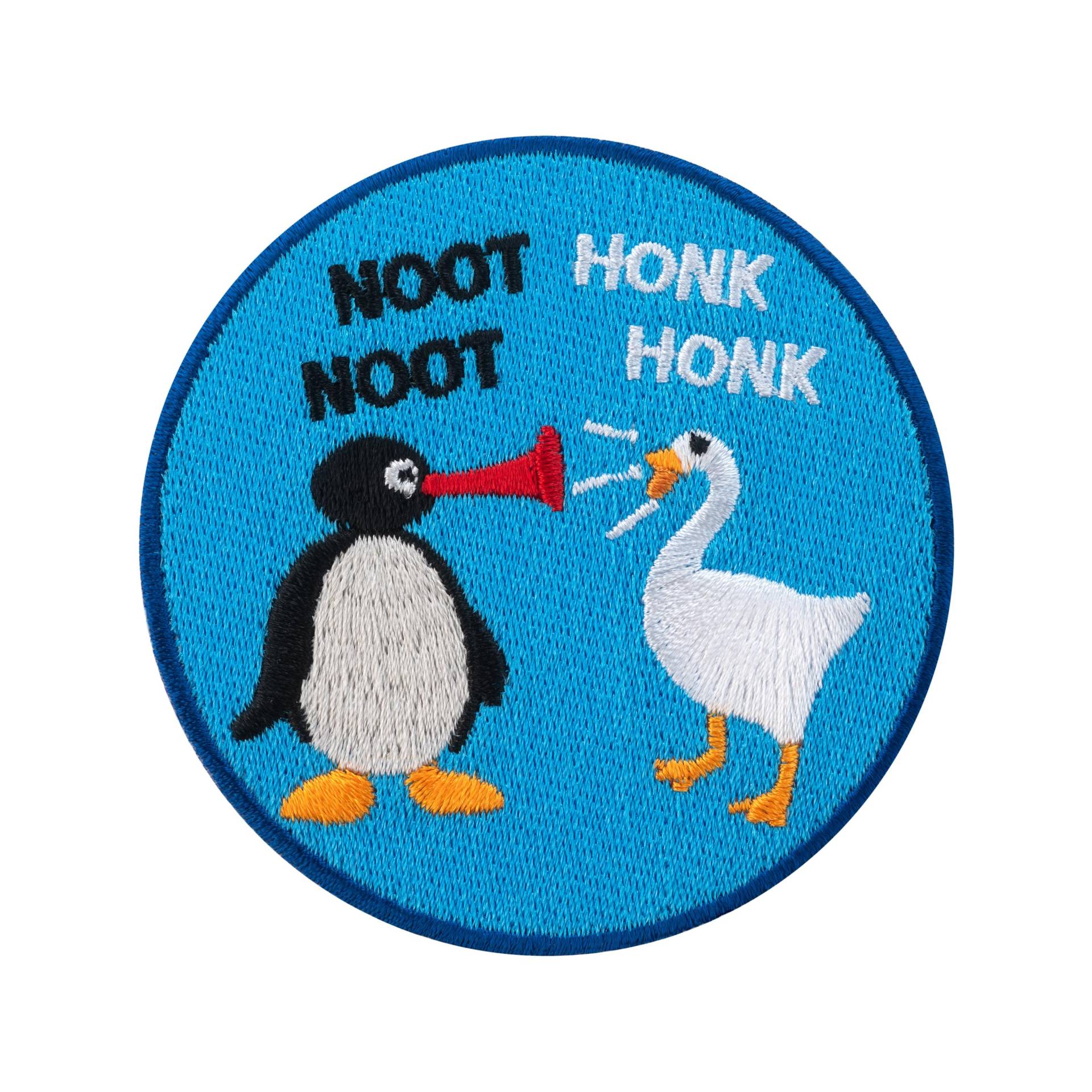 Urbanski Patch Pinguin Vs. Angry Goose Noot Honk Zum Aufbügeln 7, 4 X cm | Aufnäher Applikation Bügelbild von UrbanskiShop