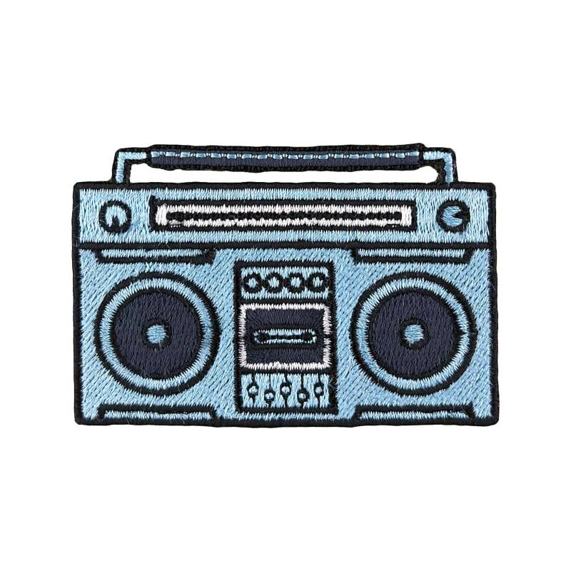 Urbanski Patch Retro Boom Box Ghettoblaster Cd-Player Zum Aufbügeln 5 X 7, 6 cm | Aufnäher Applikation Bügelbild von UrbanskiShop