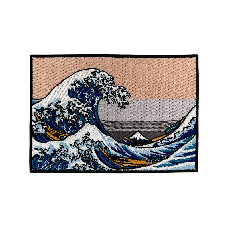 Urbanski Patch The Great Wave Off Kanagawa Zum Aufbügeln 7 X 10 cm | Aufnäher Applikation Bügelbild von UrbanskiShop