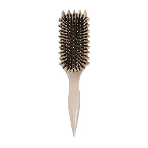 Curl Defining Brush, 2024 Neueste Wildschweinborsten Haarbürste Stylingbürste, Lockige Haarbürste, Curl Definieren Styling Bürste, Formen & Definieren von Locken für Frauen (Beige) von Urbeokr