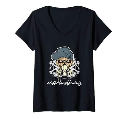 Damen Urbexer Lost Place Urban Exploring Urbexing T-Shirt mit V-Ausschnitt Damen Urbexer Lost Place Urban Exploring Urbexing T-Shirt mit V-Ausschnitt von Urbexer Geschenke
