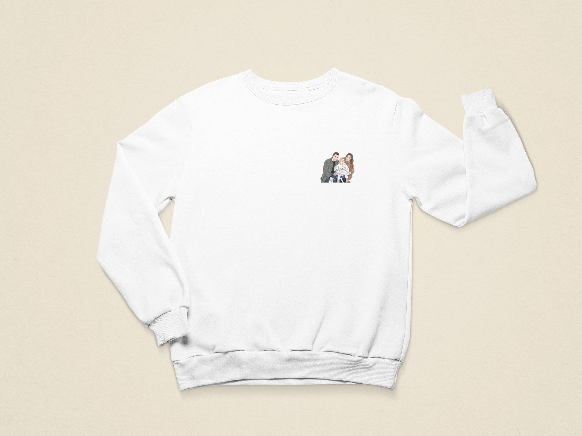 Personalisiertes Rundhals-Pullover Mit Foto Illustration Perfektes Geschenk Für Papas, Mamas, Junge Familien Und Paare, Beste Freunde Personalisiertes Rundhals-Pullover Mit Foto Illustration Perfektes Geschenk Für Papas, Mamas, Junge Familien Und Paare, Beste Freunde von LalasolArt