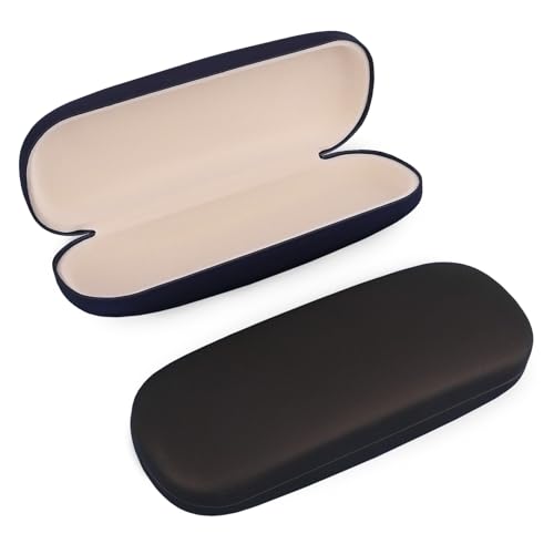 Ureminisce 2er Pack Matt Brillenetui, Hartes Gehäuse Schutzetui für die meisten Standard-Brillen und Sonnenbrillen, Stilvoll für Männer und Frauen von Ureminisce