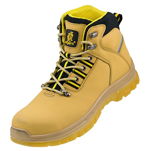 Arbeitsschuhe URGENT 124 S1 GELB Sicherheitsschuhe Arbeitsschuhe Stiefel (47) von Urgent