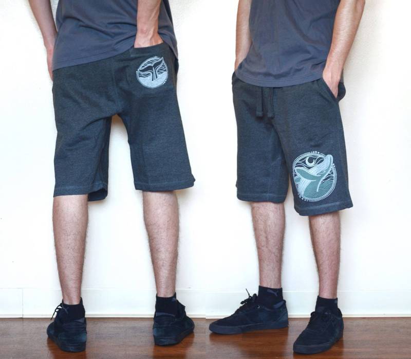 Buckelwal Sweat Shorts - Herren Heilige Geometrie Glühen in Der Dunklen Festival Workout von UriahClearLight