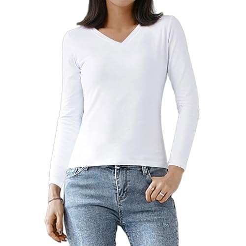 Urijk Thermounterwäsche Damen X-3XL Damen Thermounterwäsche Oberteil Thermo Langarmshirt Longsleeve Warm Unterhemd Langarm Thermoshirt T-Shirt Unterwäsche Frauen Base Layer für Alltag Skifahren Sport von Urijk