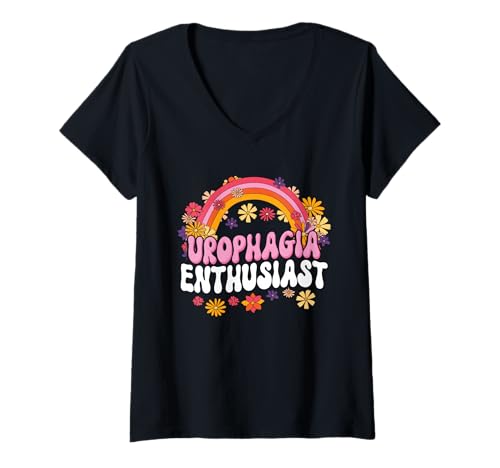 Damen Urophagia Enthusiast Funny Adult Humor T-Shirt mit V-Ausschnitt Damen Urophagia Enthusiast Funny Adult Humor T-Shirt mit V-Ausschnitt von Urophagia Enthusiast Funny Adult Humor