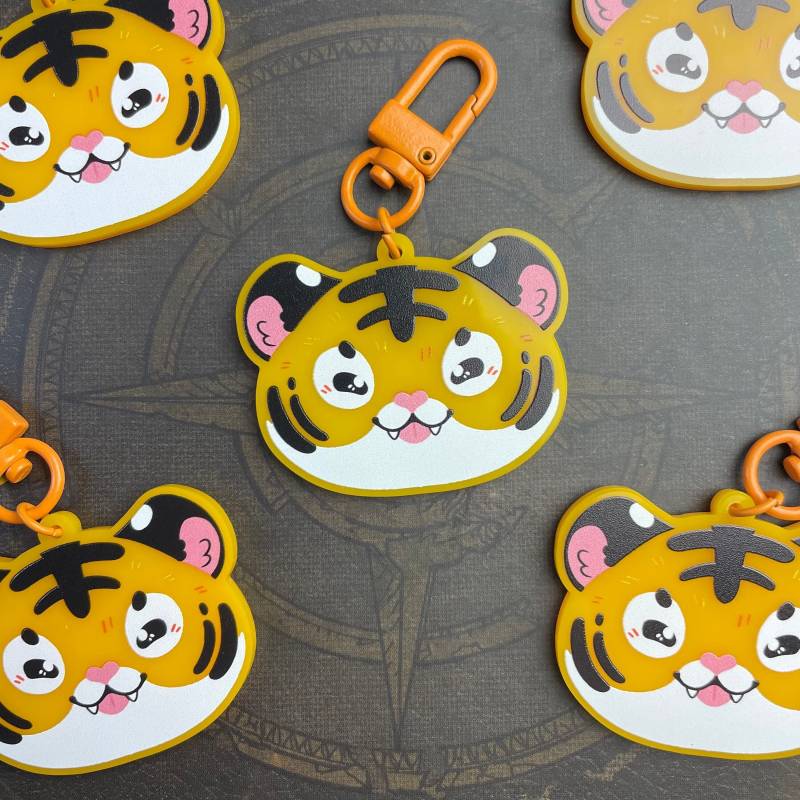 Lil' Tigergesicht - Süßer Oranger Acryl Charm von UrsocsDen
