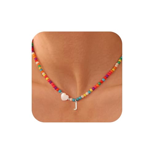 Ursteel Bunte Initialen-Halsketten für Mädchen – trendige Perlen-Choker-Halskette für Frauen, Teenager, Mädchen, personalisierbar, Buchstaben-Initialen-Geschenke für Frauen, Kinderschmuck, Messing Ursteel Bunte Initialen-Halsketten für Mädchen – trendige Perlen-Choker-Halskette für Frauen, Teenager, Mädchen, personalisierbar, Buchstaben-Initialen-Geschenke für Frauen, Kinderschmuck, Messing von Ursteel