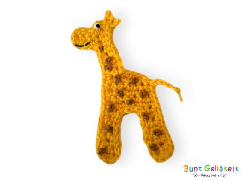 Giraffe Häkelapplikation Aufnäher Applikation Giraffenapplikation Gehäkelte von UrsulaPetra