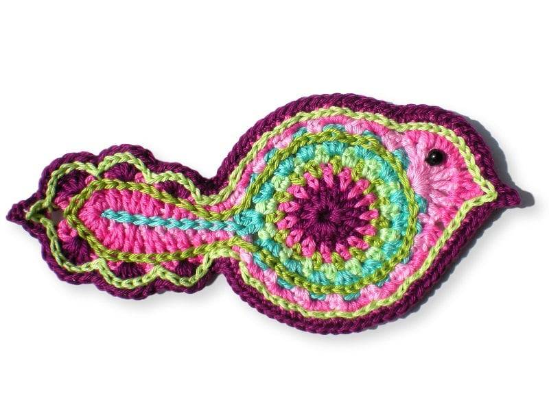 Vogel - Xxl Häkelapplikation Aufnäher Applikation von UrsulaPetra