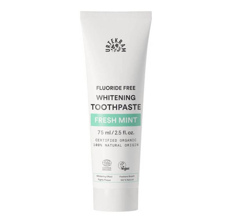 Urtekram Zahnpasta Toothpaste - Fresh Mint & Whitening 75ml von Urtekram