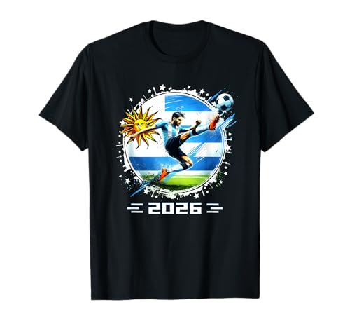 Uruguay T-Shirt 2026 Uruguay Spieler Retro Jungen Uruguay T-Shirt von Uruguay-Ball Uruguay-Spieler Uruguay 2026