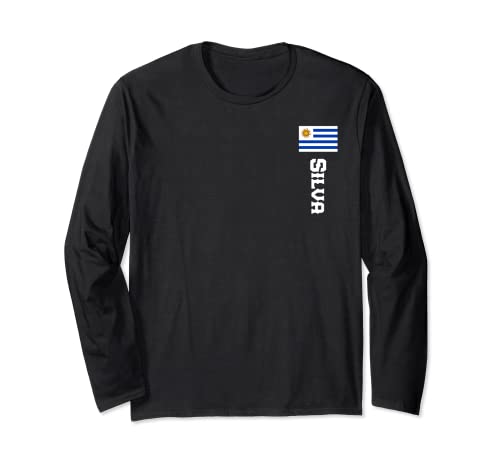 Silva Nachname Uruguay Shirt für Herren, Damen, Kinder Langarmshirt Silva Nachname Uruguay Shirt für Herren, Damen, Kinder Langarmshirt von Uruguay Hispanic Heritage