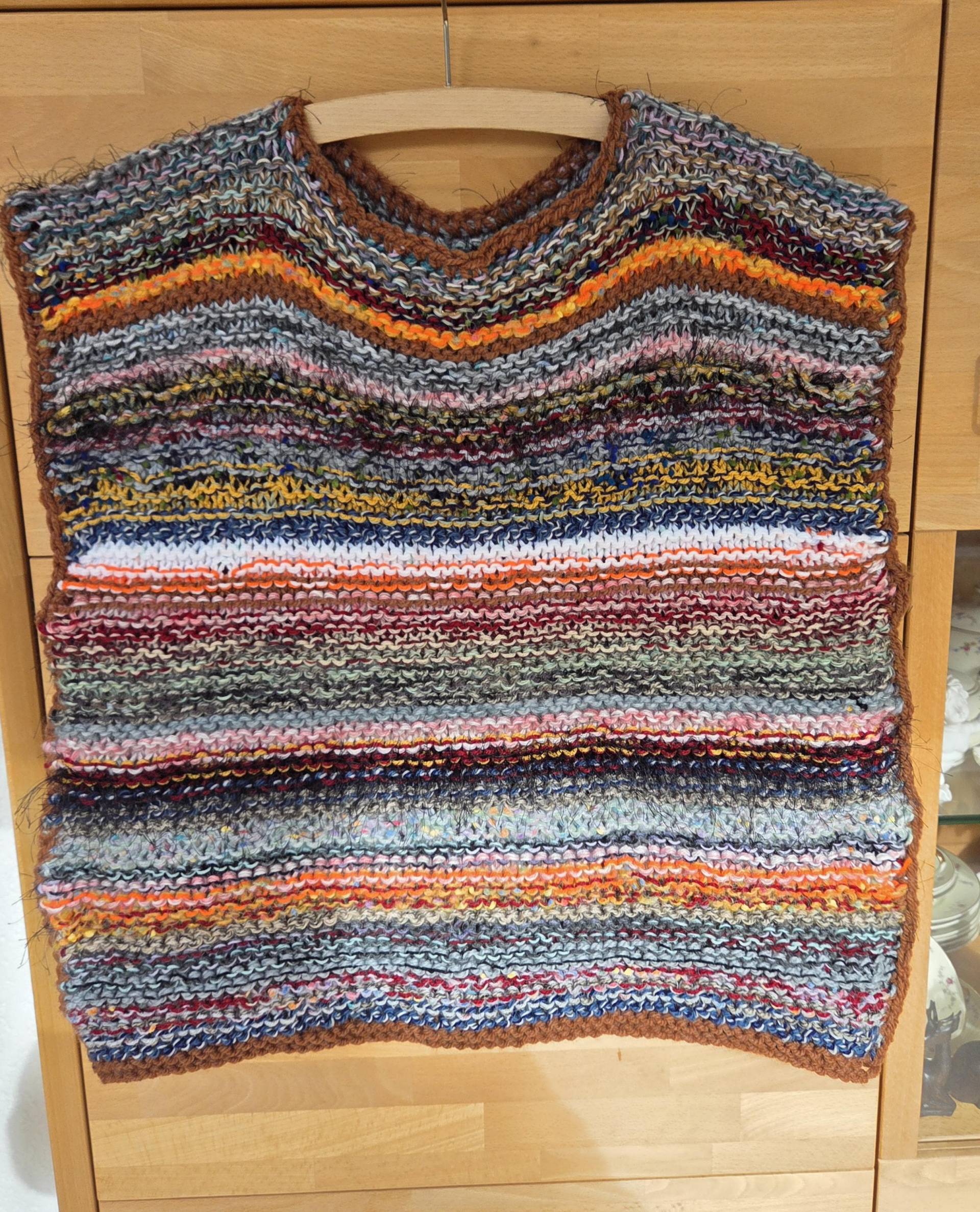 Pullunder Kurzarmpulli Woll - Und Farbenmix von UschisZauberStrick