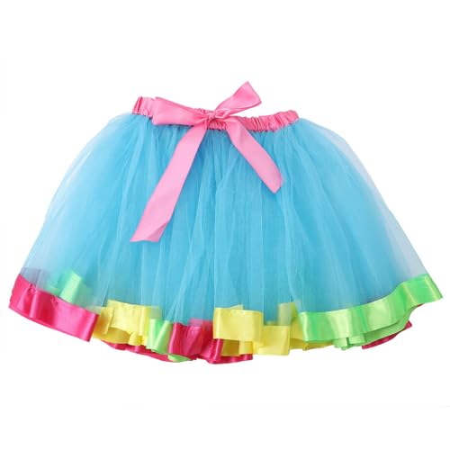 Ushiny Damen Karneval Kostüm Tüllrock 50er Petticoat Tutu Unterrock Ballett Tanz Tutu Prinzessin Puffy Tüll Tutu Rock für Frauen und Mädchen von Ushiny