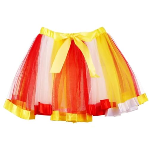 Ushiny Damen Karneval Kostüm Tüllrock 50er Petticoat Tutu Unterrock Ballett Tanz Tutu Prinzessin Puffy Tüll Tutu Rock für Frauen und Mädchen von Ushiny