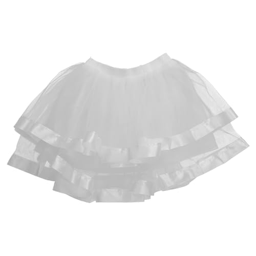 Ushiny Damen Kurz Retro Rock Knielang Tüllrock Tutu Tüll Kleid Rock 50er Tanzkleid für Karneval Kostüme Mottoparty von Ushiny