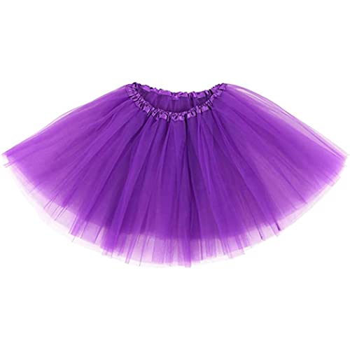 Ushiny Damen Kostüm Tütü Rock Minirock 4 Lagen Petticoat Tanzkleid Tüllrock Dehnbaren Tutu Rock Ballettrock Cosplay Minirock von Ushiny