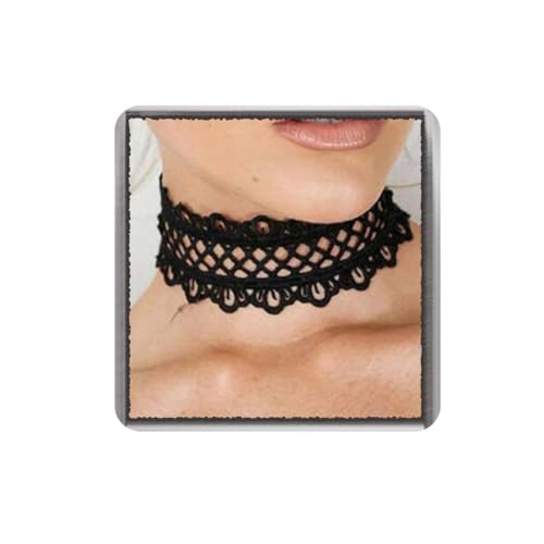 Ushiny Mesh Choker Neacklace schwarze Hallow Halskette täglicher Hals Zubehör für Frauen von Ushiny