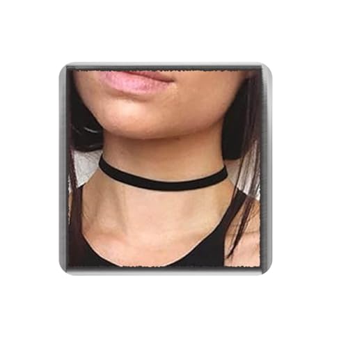 Ushiny Schlichte Choker-Halskette, schwarze Halskette, Halsschmuck für Damen von Ushiny