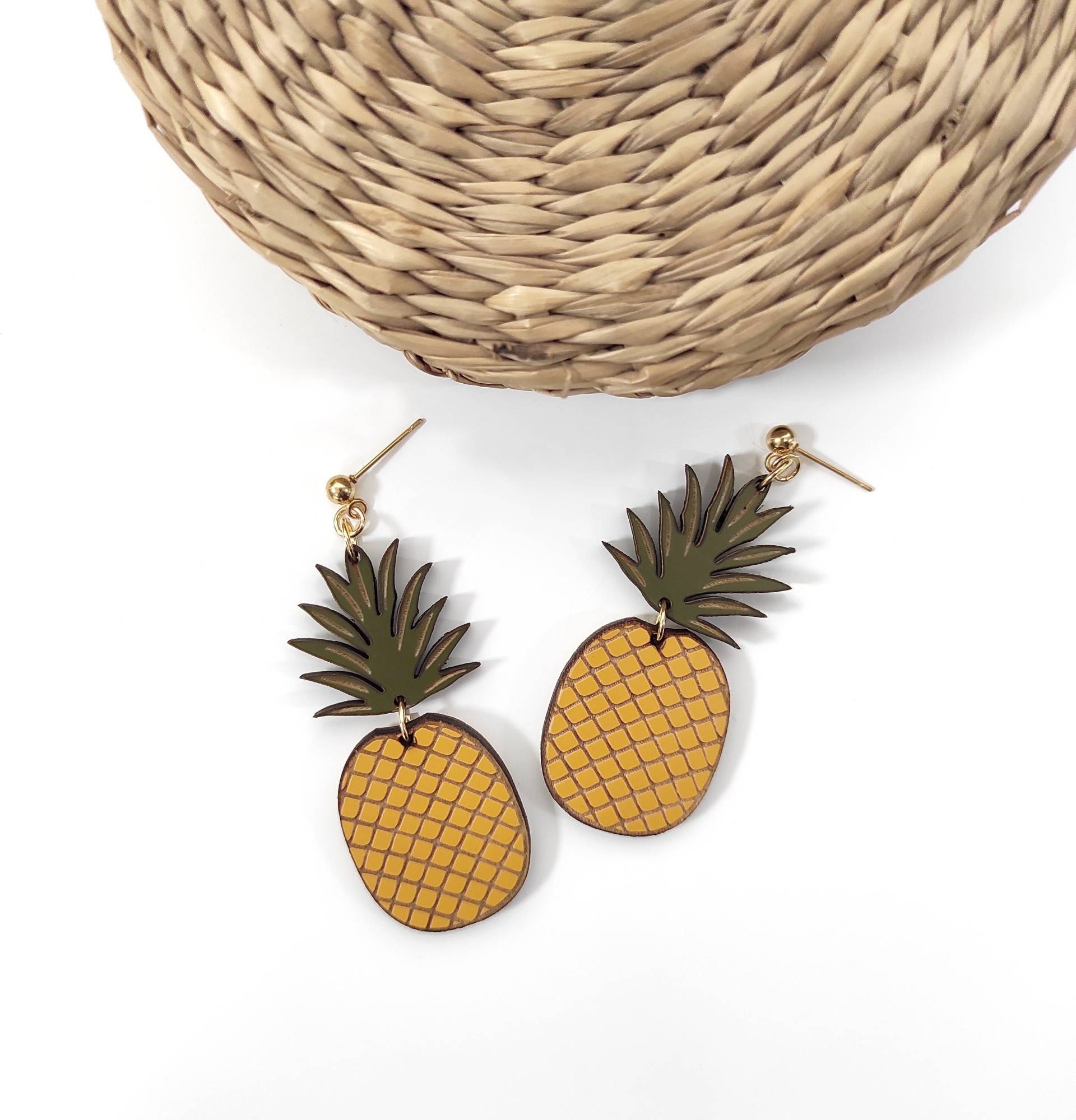 Ananas Ohrringe, Tropfen Obst Sommer Tropisch Yw10 Ananas Ohrringe, Tropfen Obst Sommer Tropisch Yw10 von UsingShapes