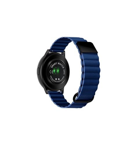 20mm 22mm magnetisches Leder-Uhrenarmband passend for Samsung Galaxy Watch S4 S3 Luxus-Armband passend for Fitbit/Huawei Watch passend for Garmin Großhandel (Color : Midnight Blue, Size : For 22mm von UsmAsk