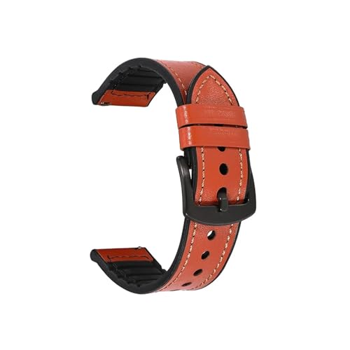 22mm 20mm Uhrenarmband passend for Samsung Galaxy 3 Watch 42mm 46mm GEAR S3 Active2 Echtes Leder Gummiband Schnelle Realese Uhrenarmbänder (Color : Light Brown, Size : 20mm) von UsmAsk