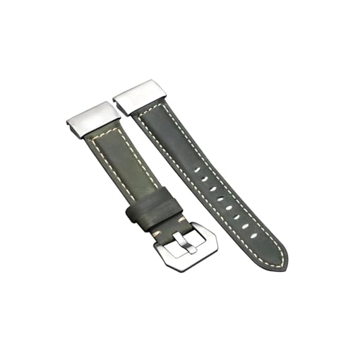 22mm 26mm Echtes Leder Uhr Band Fit for Garmin Fenix ​​7 7S 7X 6S 6X Handgelenk strap Ersatz Riemen 6 5S 5X 5 3 (Color : Green-S, Size : 22mm) von UsmAsk