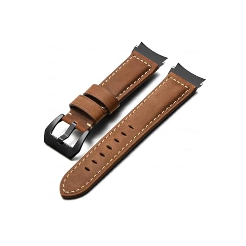 Echtlederarmband passend for Samsung Galaxy Watch 6 Classic 47 mm 43 mm Schnellverschlussarmband passend for Galaxy Watch 4 5 Pro Armband 20 mm (Color : Dark Brown-Black, Size : Galaxy Watch 6 44mm von UsmAsk