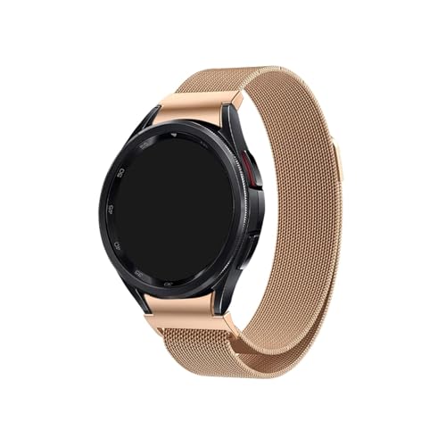 Edelstahlarmband passend for Samsung Galaxy 6 Classic 47 mm 43 mm 5 Pro 45 mm Quick Fit Armband passend for Galaxy Watch 6 5 4 40 mm 44 mm (Color : Rose gold band, Size : Galaxy 4classic 46mm) von UsmAsk