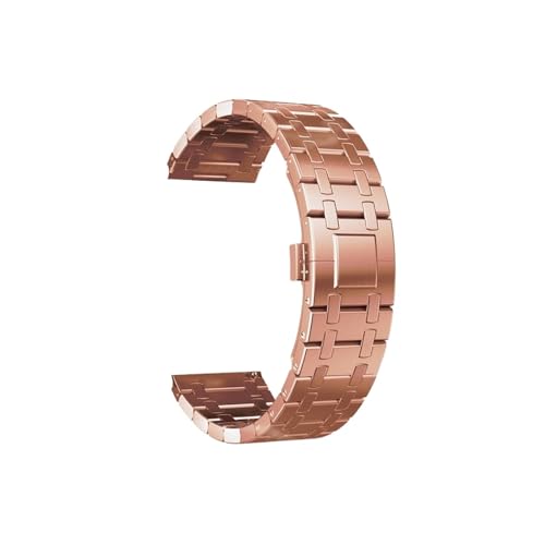 Edelstahlarmband passend for Samsung Galaxy Watch 5 Pro 40/44 mm 42/46 mm passend for Huawei Gt 2/3 Pro Metallarmband 20 mm 22 mm passend for Seiko (Color : Rose Gold-Tool, Size : 20mm) von UsmAsk