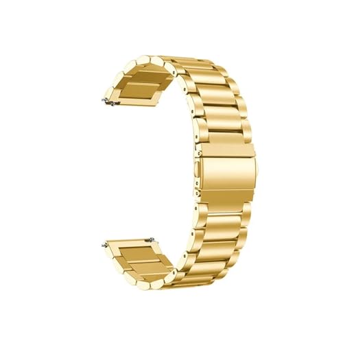 Fit for Huawei Uhr GT 4 41mm 46mm Armband 22mm Edelstahl Armband Armband for Uhr GT 2 GT3 Pro 46mm Uhr Armband (Color : Gold, Size : 22mm Universal) von UsmAsk