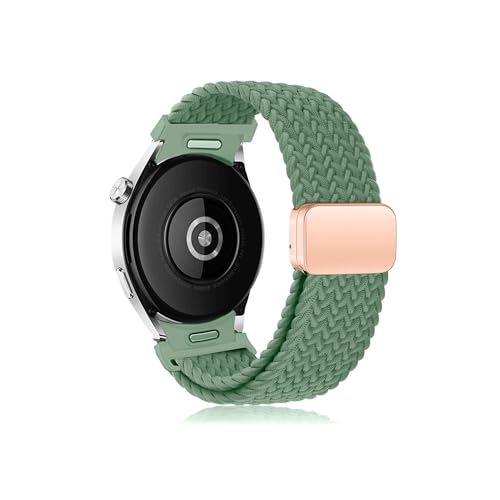 Geflochtenes Band, passend for Samsung Galaxy Watch 6, 4 Classic/5 Pro 47 mm, 43 mm, 44 mm, 40 mm, kein Lücken-Armband, passend for Galaxy Watch6 Watch4 Armband (Color : Olive, Size : 4 classic 42mm von UsmAsk