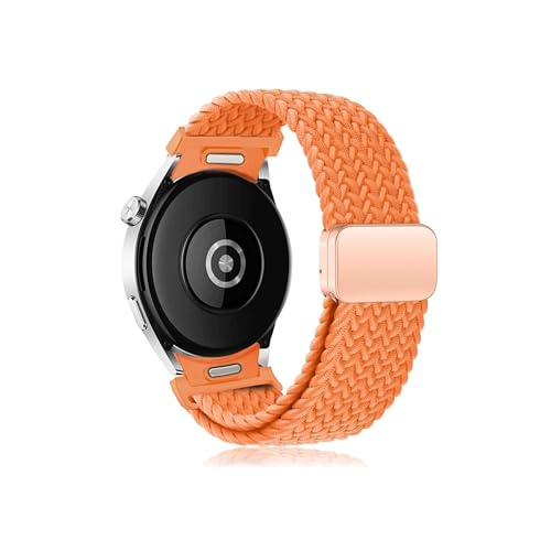 Geflochtenes Band, passend for Samsung Galaxy Watch 6, 4 Classic/5 Pro 47 mm, 43 mm, 44 mm, 40 mm, kein Lücken-Armband, passend for Galaxy Watch6 Watch4 Armband (Color : Orange, Size : Watch 4 40mm von UsmAsk