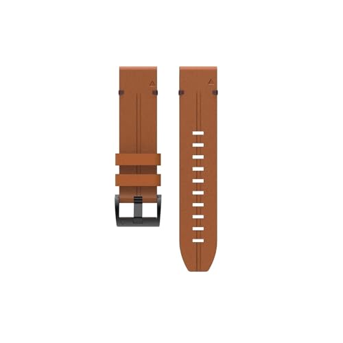 Leder-Armbanduhrarmband, einfach zu montierender Quick-Link-Armbandgürtel, 22 mm, passend for Garmin Fenix ​​5 Uhrenarmband (Color : Brown, Size : For Fenix 5) von UsmAsk