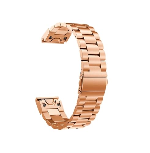 Metall 20 22 26 mm Smart-Uhrenarmband passend for Garmin Fenix ​​7S 7 7X 6S 6 6X Pro 5S 5 5XPlus 3HR Epix Mk1 935 Band Schnellverschluss-Armband (Color : Rose gold, Size : 20mm Fenix 6S 6SPro) von UsmAsk