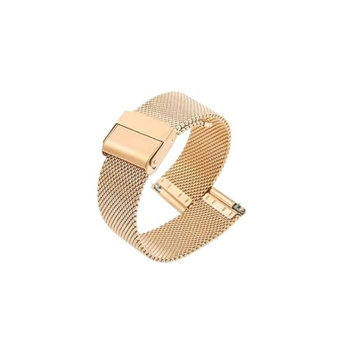 Milanaise-Edelstahlarmband passend for Garmin Vivomove HR/3/3S/Vivoactive 4/4S/3/Venu/Luxe/Style Schnellverschluss-Uhrenarmband (Color : Gold, Size : Garmin Style) von UsmAsk