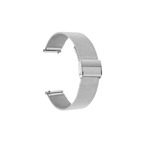 Milanaise-Edelstahlarmband passend for Garmin Vivomove HR/3/3S/Vivoactive 4/4S/3/Venu/Luxe/Style Schnellverschluss-Uhrenarmband (Color : Silver, Size : Garmin Venu) von UsmAsk