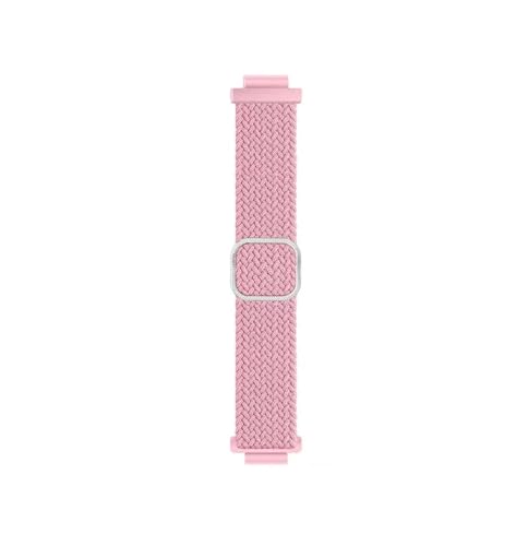 Passend for Huawei Watch Kids 4 Pro, Nylon-Geflechtarmband, Kinderuhr, Ersatzarmband, Sport-Elastkids-Uhr, passend for Huawei Kids Watch 4 Pro (Color : Solid pink) von UsmAsk
