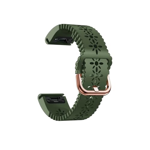 Quick fit 20mm fit for Garmin Fenix ​​6s Pro 5s Plus 7s Armband for Fenix ​​7s Armband Frau Silikon Wirstband Instinct 2S(Color:Army Green,Size:For Fenix 7S) von UsmAsk