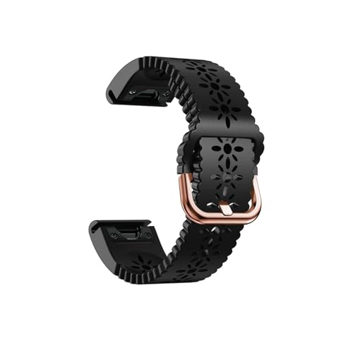 Quick fit 20mm fit for Garmin Fenix ​​6s Pro 5s Plus 7s Armband for Fenix ​​7s Armband Frau Silikon Wirstband Instinct 2S (Color : Black 1, Size : For Fenix 6S) von UsmAsk