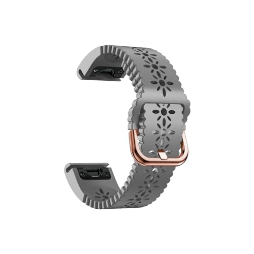 Quick fit 20mm fit for Garmin Fenix ​​6s Pro 5s Plus 7s Armband for Fenix ​​7s Armband Frau Silikon Wirstband Instinct 2S (Color : Grey 1, Size : For Fenix 5S) von UsmAsk