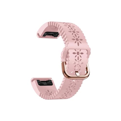 Quick fit 20mm fit for Garmin Fenix ​​6s Pro 5s Plus 7s Armband for Fenix ​​7s Armband Frau Silikon Wirstband Instinct 2S (Color : Pink 1, Size : For Fenix 6S Pro) von UsmAsk